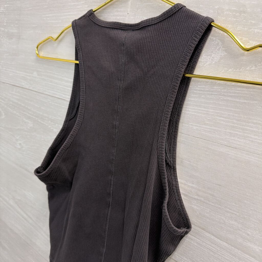 Gym Shark Ribbed Midi Tank Large
