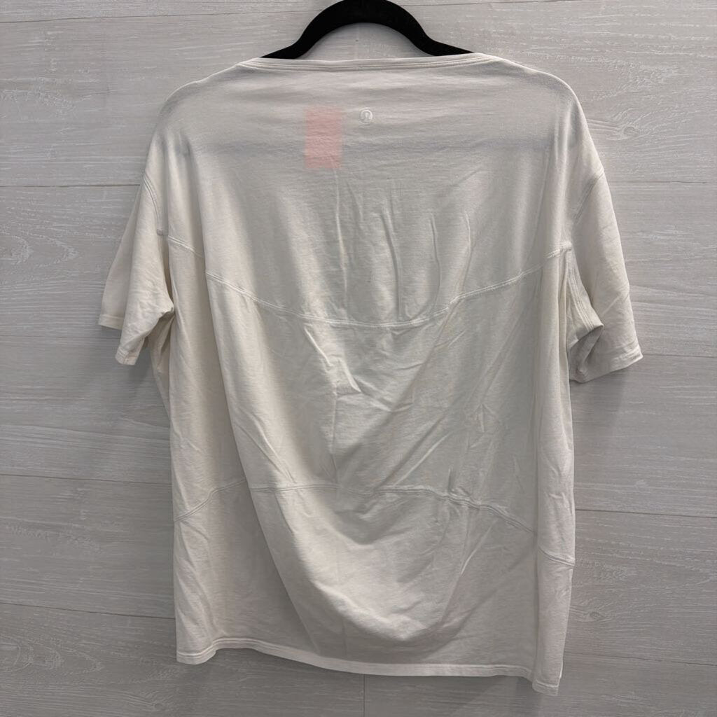 Lululemon White Short Sleeve Athletic Top Medium