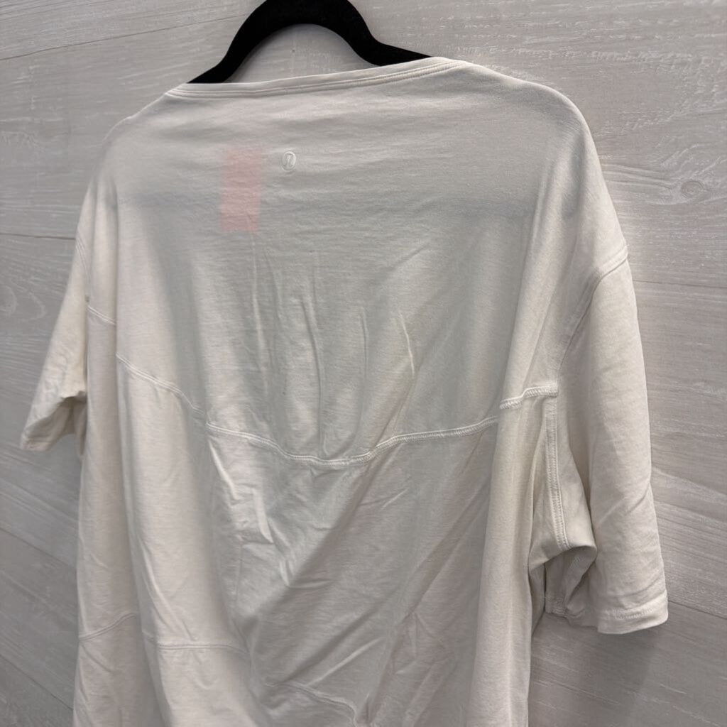 Lululemon White Short Sleeve Athletic Top Medium
