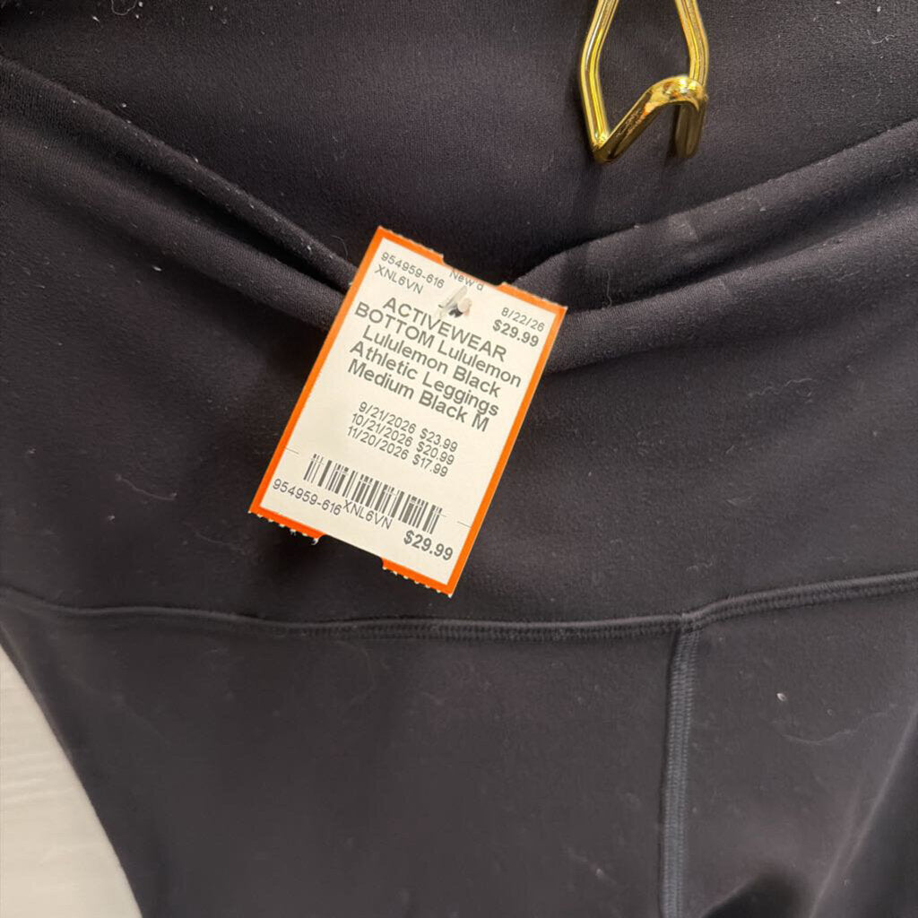 Lululemon Black Athletic Leggings Medium