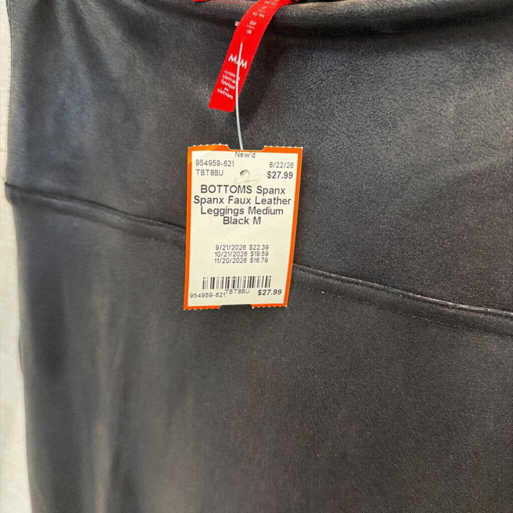 Spanx Faux Leather Leggings Medium
