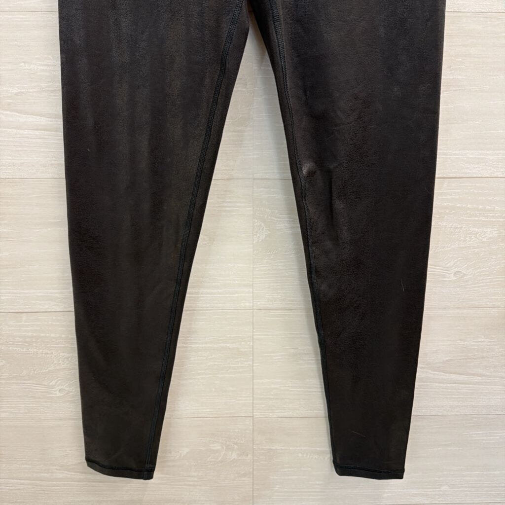 Aerie Black Faux Leather Leggings Medium Long