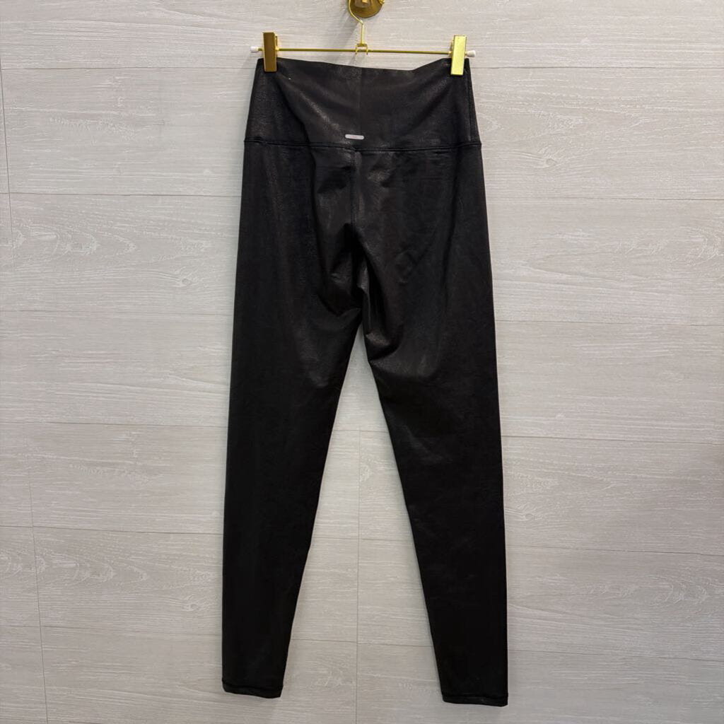 Aerie Black Faux Leather Leggings Medium Long