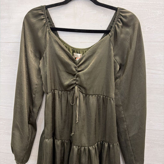 Altar'd State Green Long Sleeve Dress Extra Small