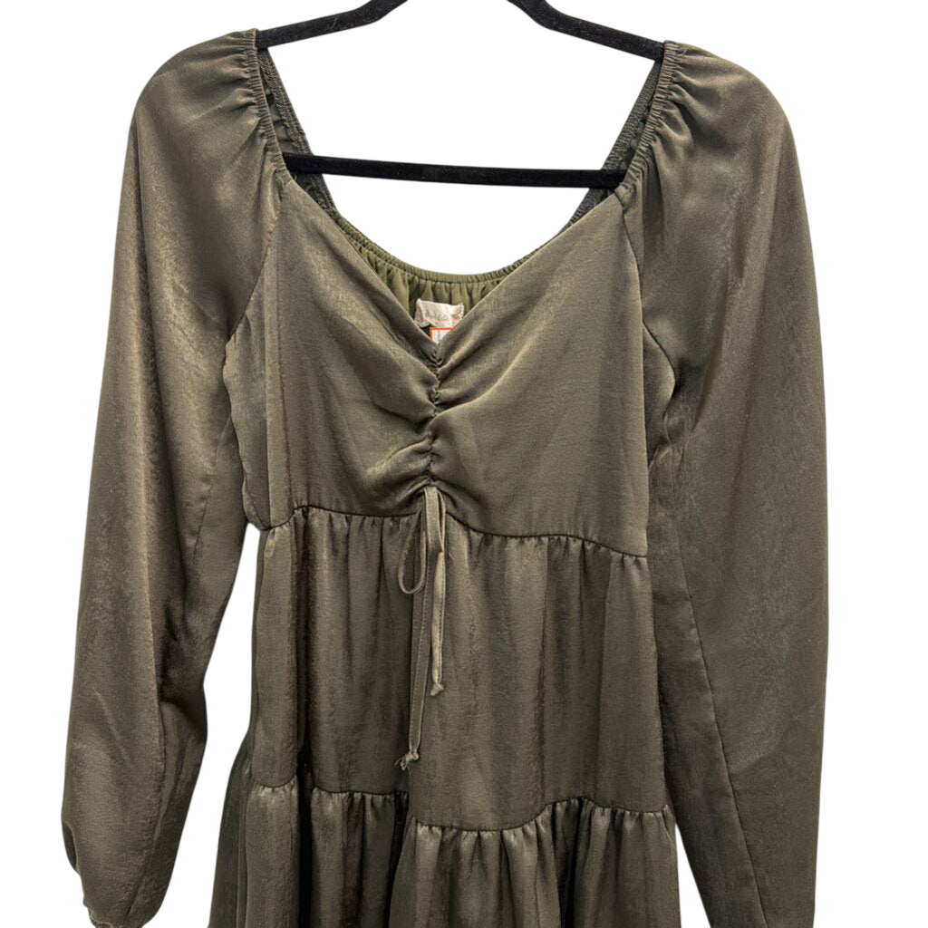 Altar'd State Green Long Sleeve Dress Extra Small