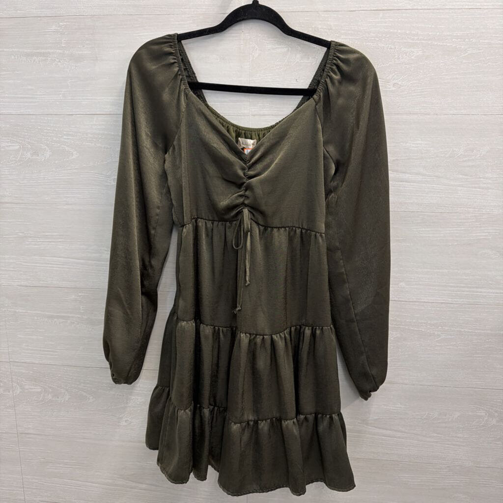 Altar'd State Green Long Sleeve Dress Extra Small