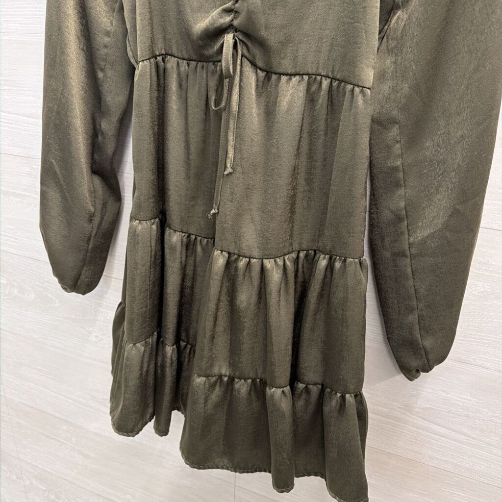 Altar'd State Green Long Sleeve Dress Extra Small
