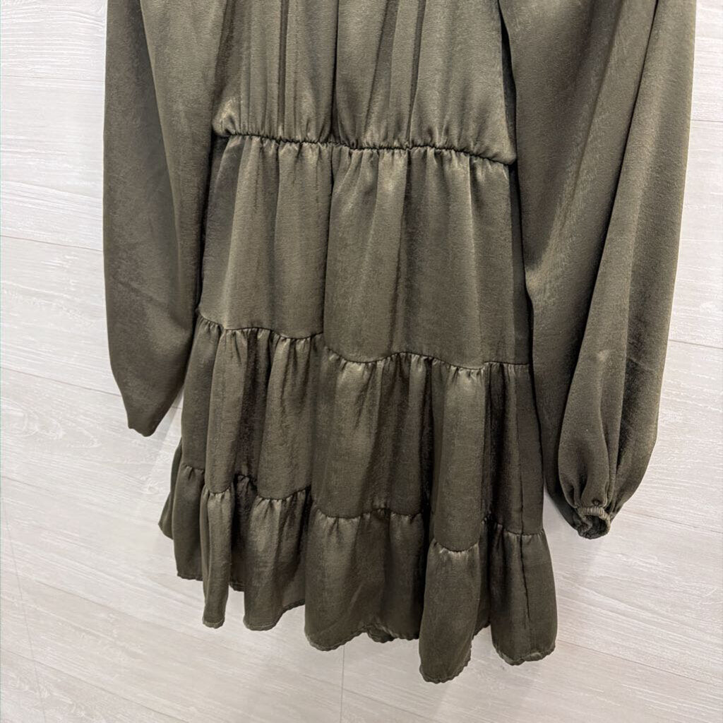 Altar'd State Green Long Sleeve Dress Extra Small