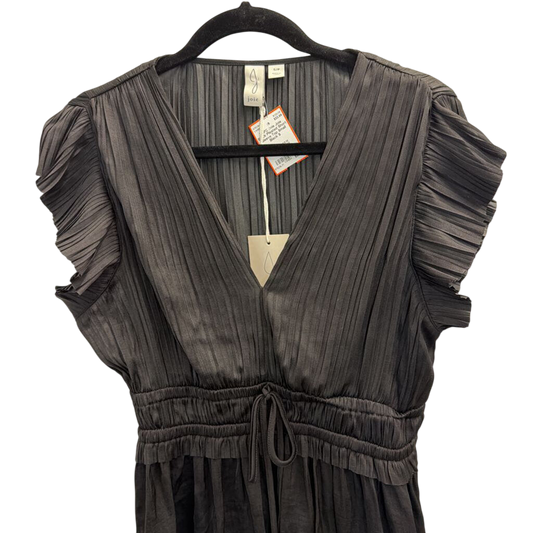 Joie Black Pleated Short Sleeve Top Small