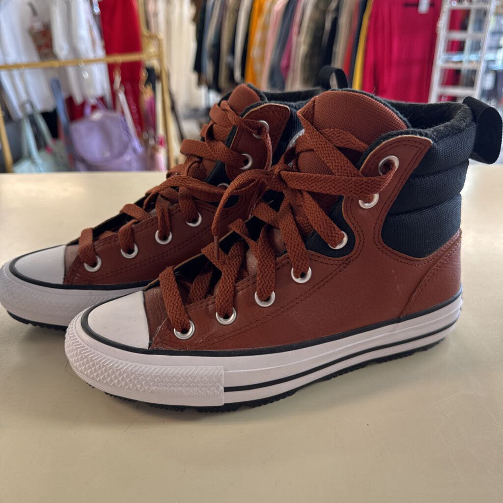 Converse All Star Brown Leather Berkshire Boot Sneakers 6