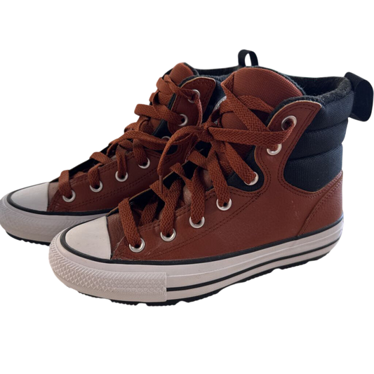 Converse All Star Brown Leather Berkshire Boot Sneakers 6