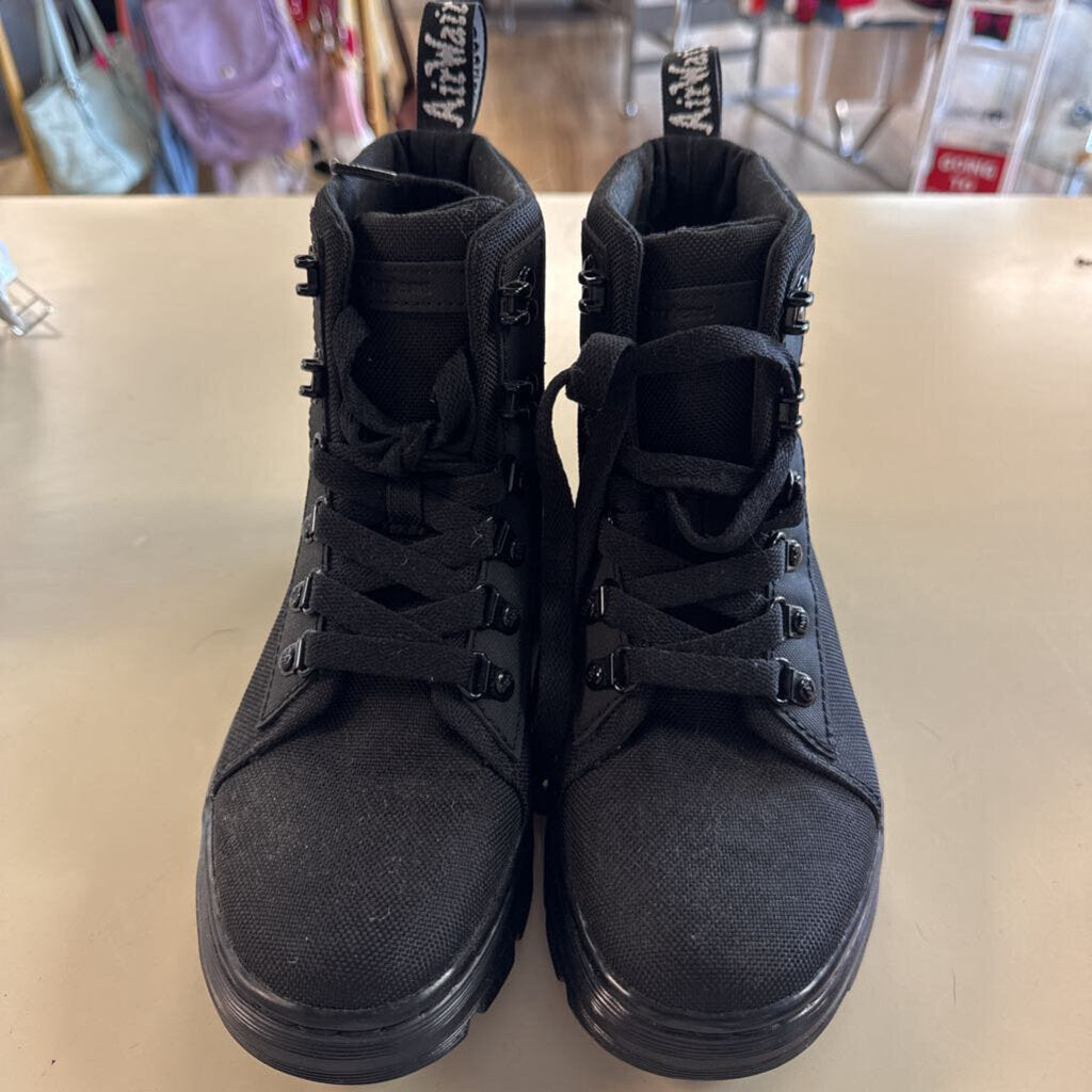 Dr. Martens Black Canvas Combs Utility Boots 6