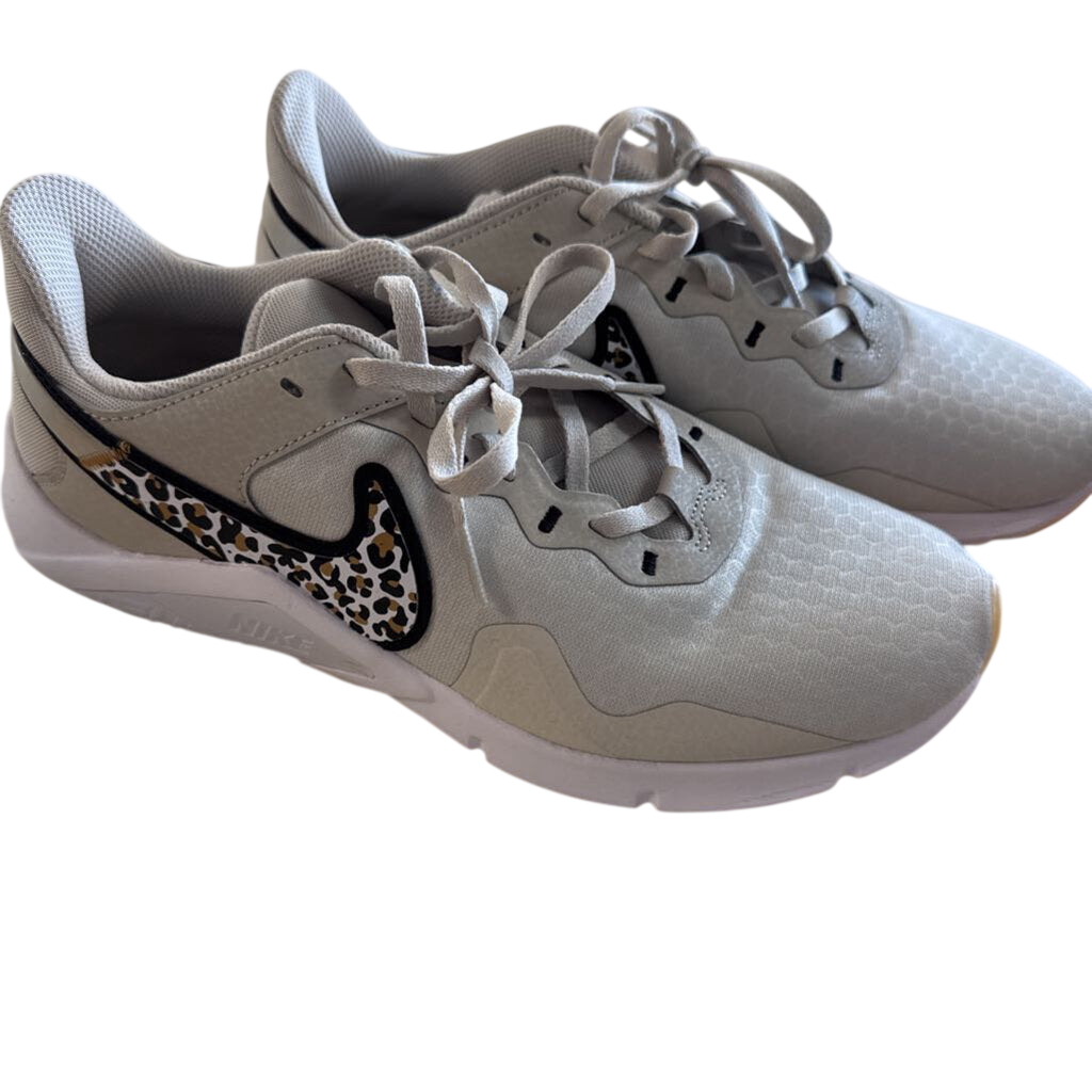 Nike Bone/ White Legend Essential 2 Leopard Swoosh Sneakers 10
