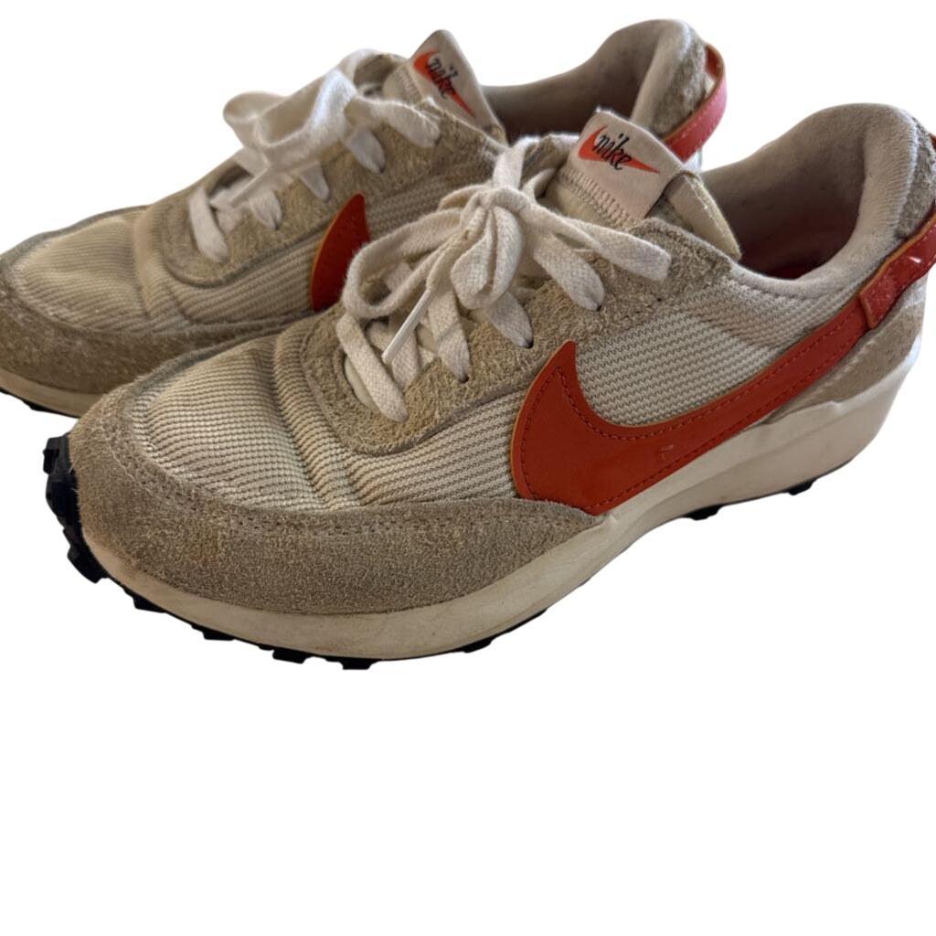 Nike Beige/ Orange Waffle Debut Vintage Sneakers 7