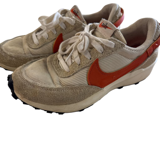 Nike Beige/ Orange Waffle Debut Vintage Sneakers 7