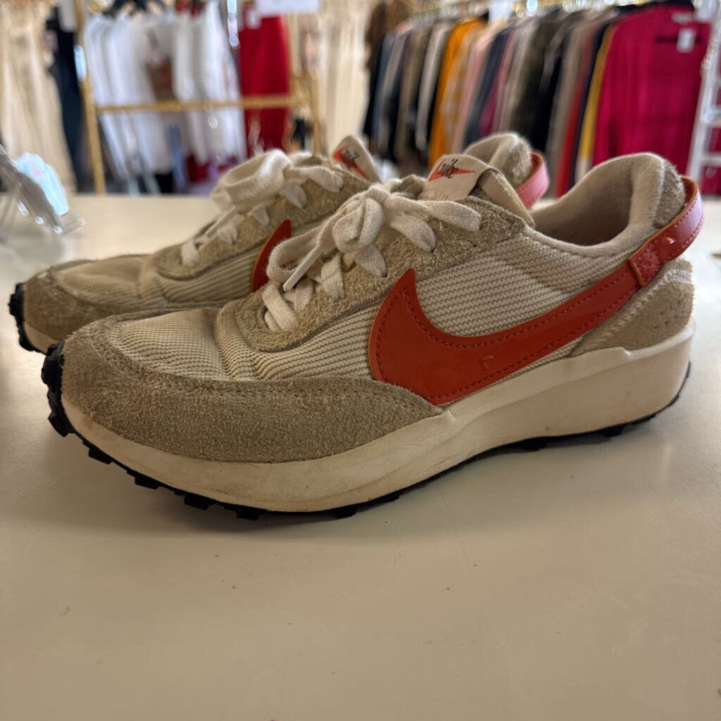 Nike Beige/ Orange Waffle Debut Vintage Sneakers 7