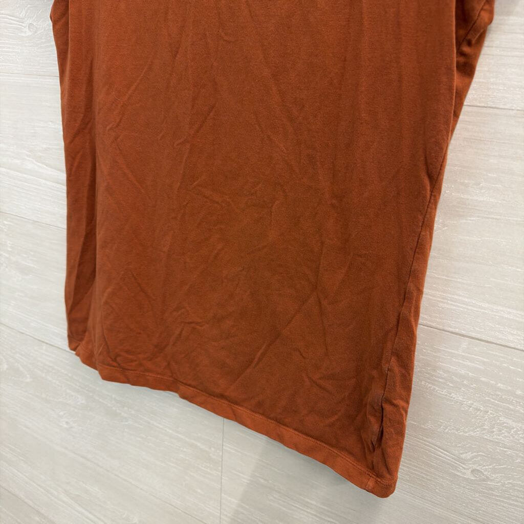 Banana Republic Orange Short Sleeve Logo Top Large