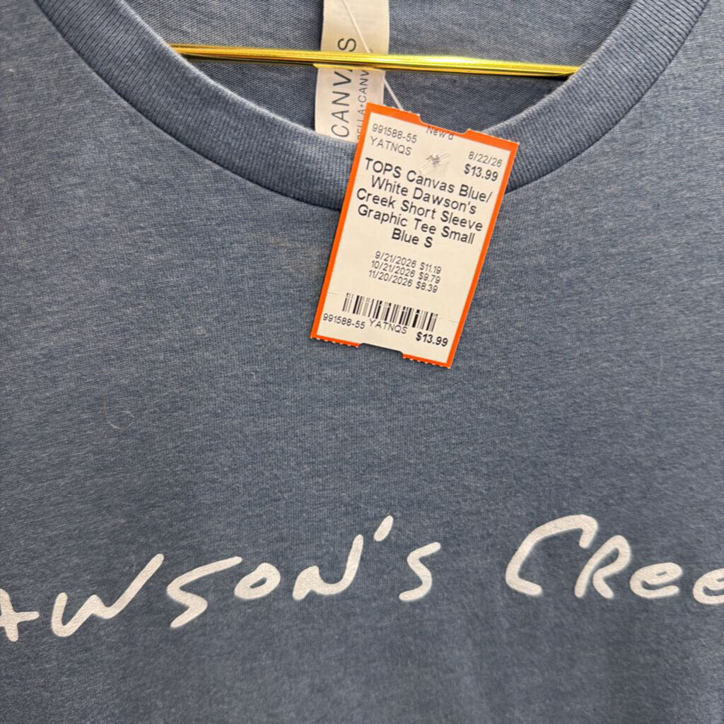 Blue/ White Dawson's Creek Short Sleeve Graphic Tee Small