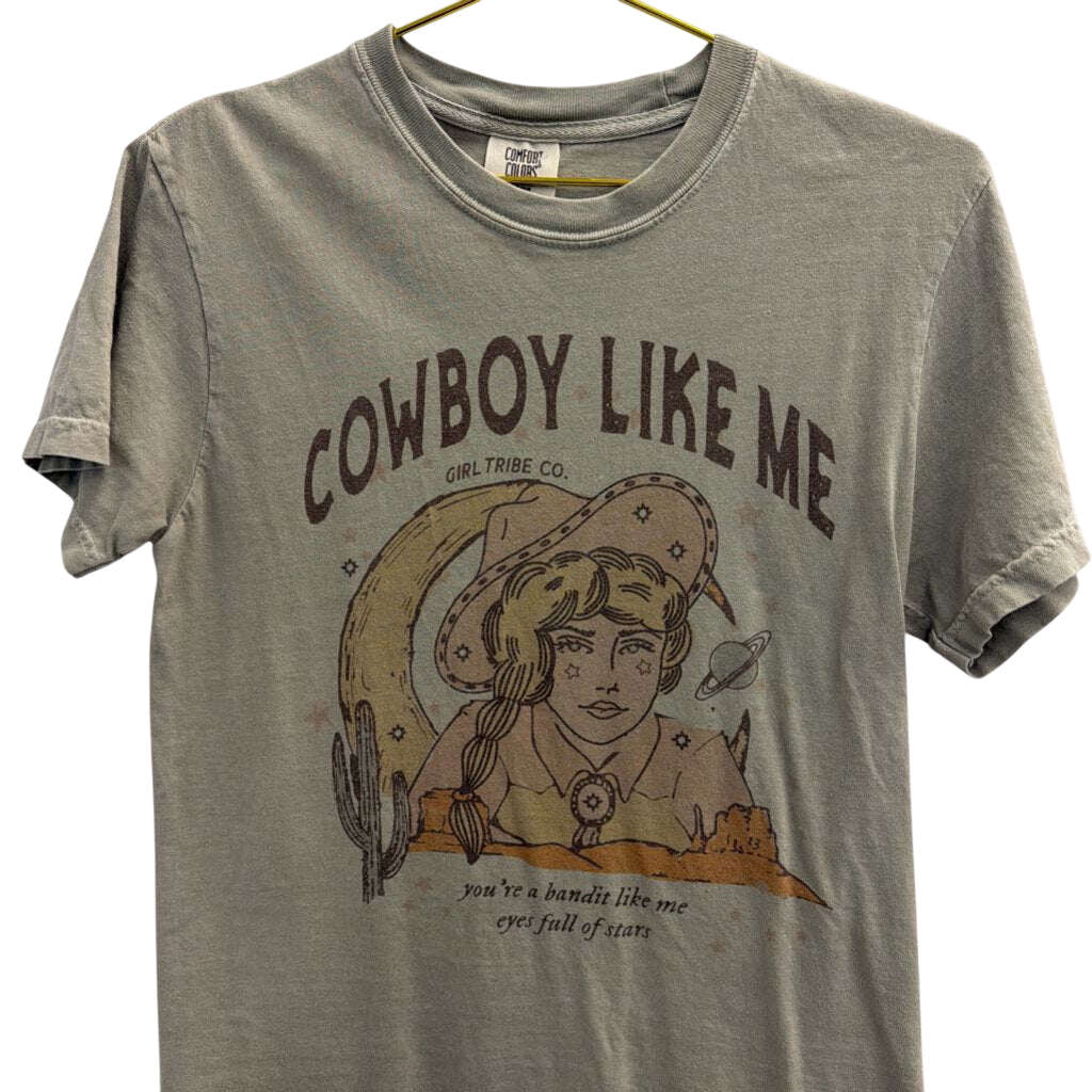 Green/ Multi Cowboy Like Me Short Sleeve Graphic Tee Small
