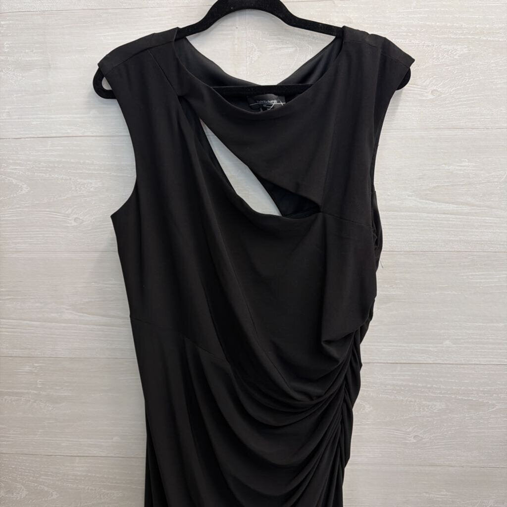 R and M Richards Black Cutout Detail Sleeveless Dress 14W