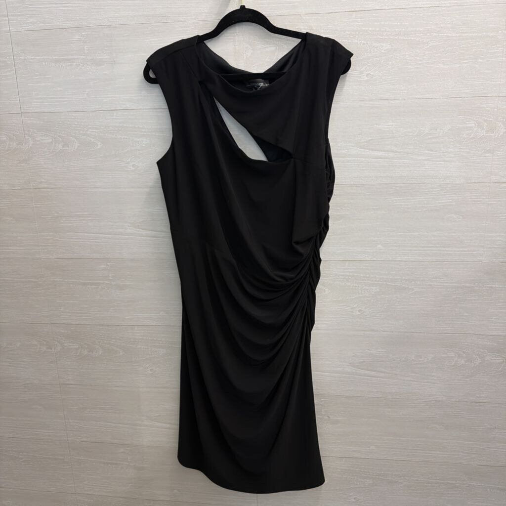 R and M Richards Black Cutout Detail Sleeveless Dress 14W