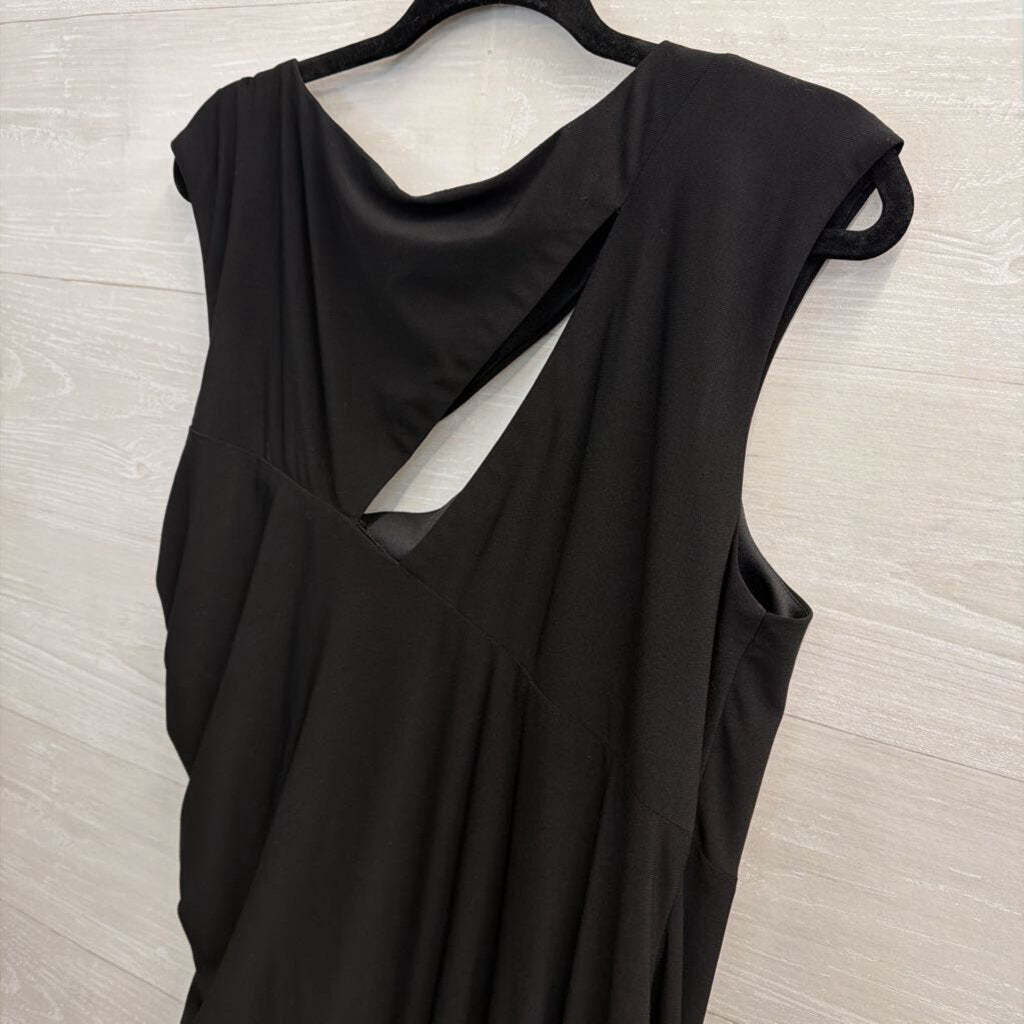 R and M Richards Black Cutout Detail Sleeveless Dress 14W