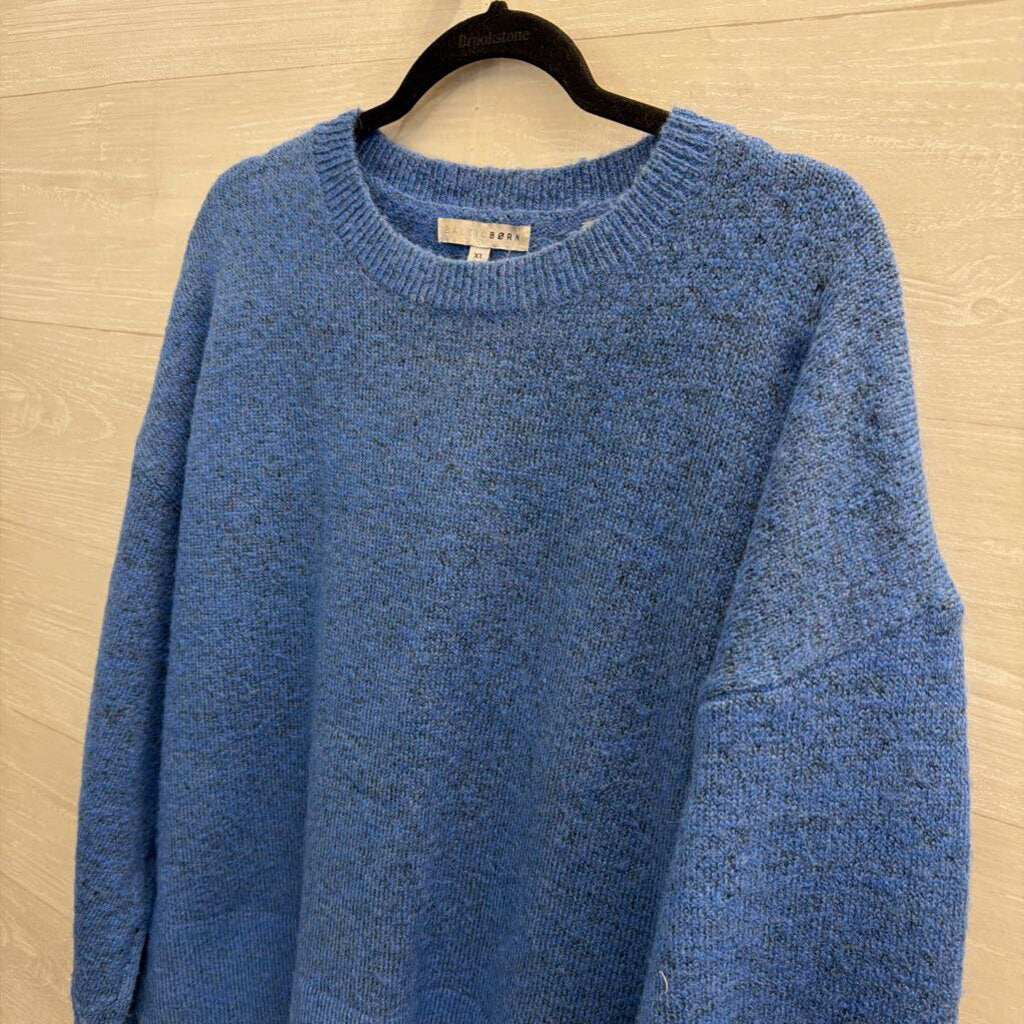 Baltic Born Blue Soft Knit Long Sleeve Sweater Extra Large