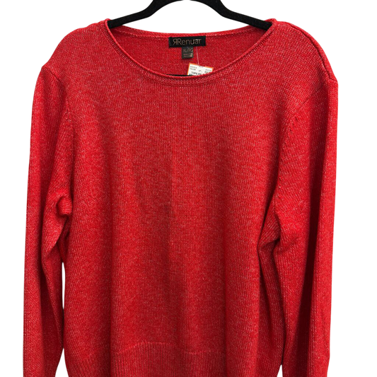 RRenuar Red Soft Knit Long Sleeve Sweater Extra Large