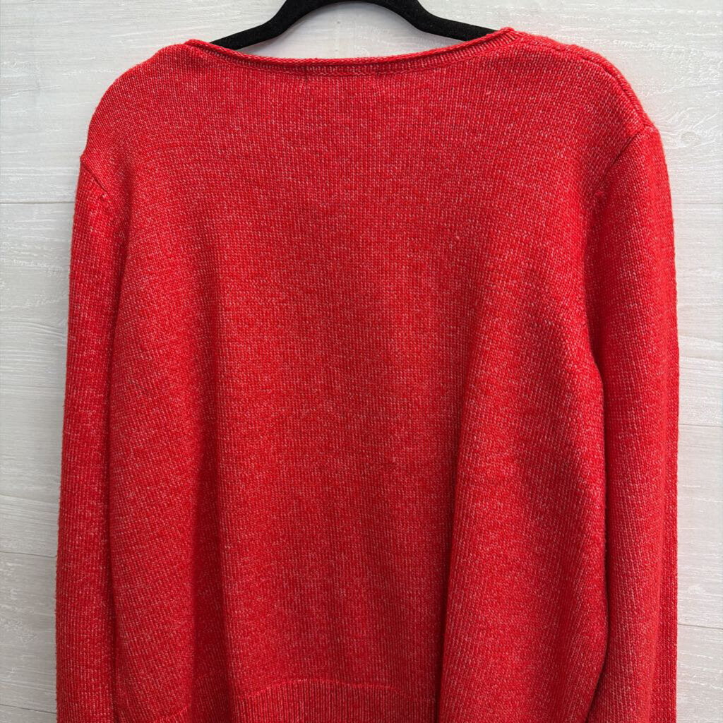 RRenuar Red Soft Knit Long Sleeve Sweater Extra Large