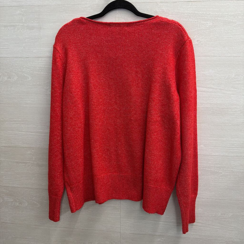 RRenuar Red Soft Knit Long Sleeve Sweater Extra Large