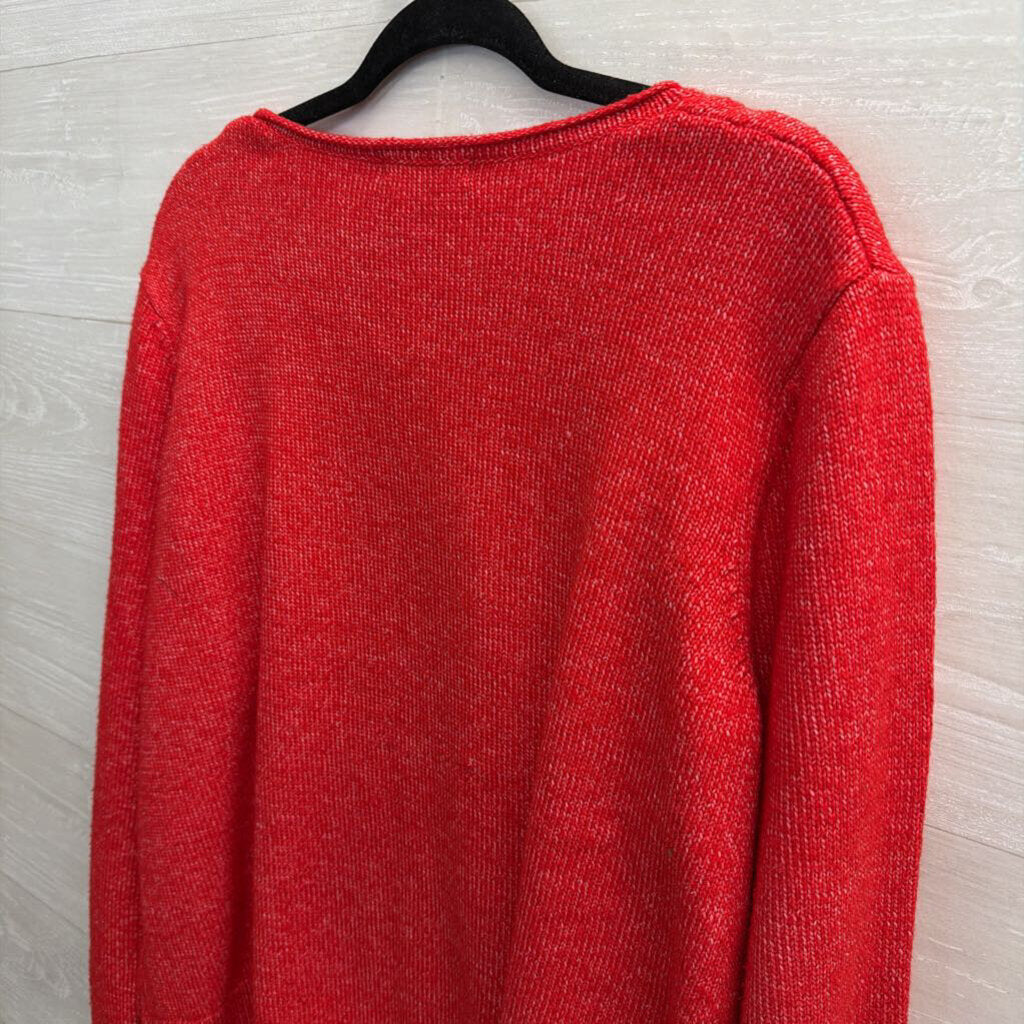 RRenuar Red Soft Knit Long Sleeve Sweater Extra Large