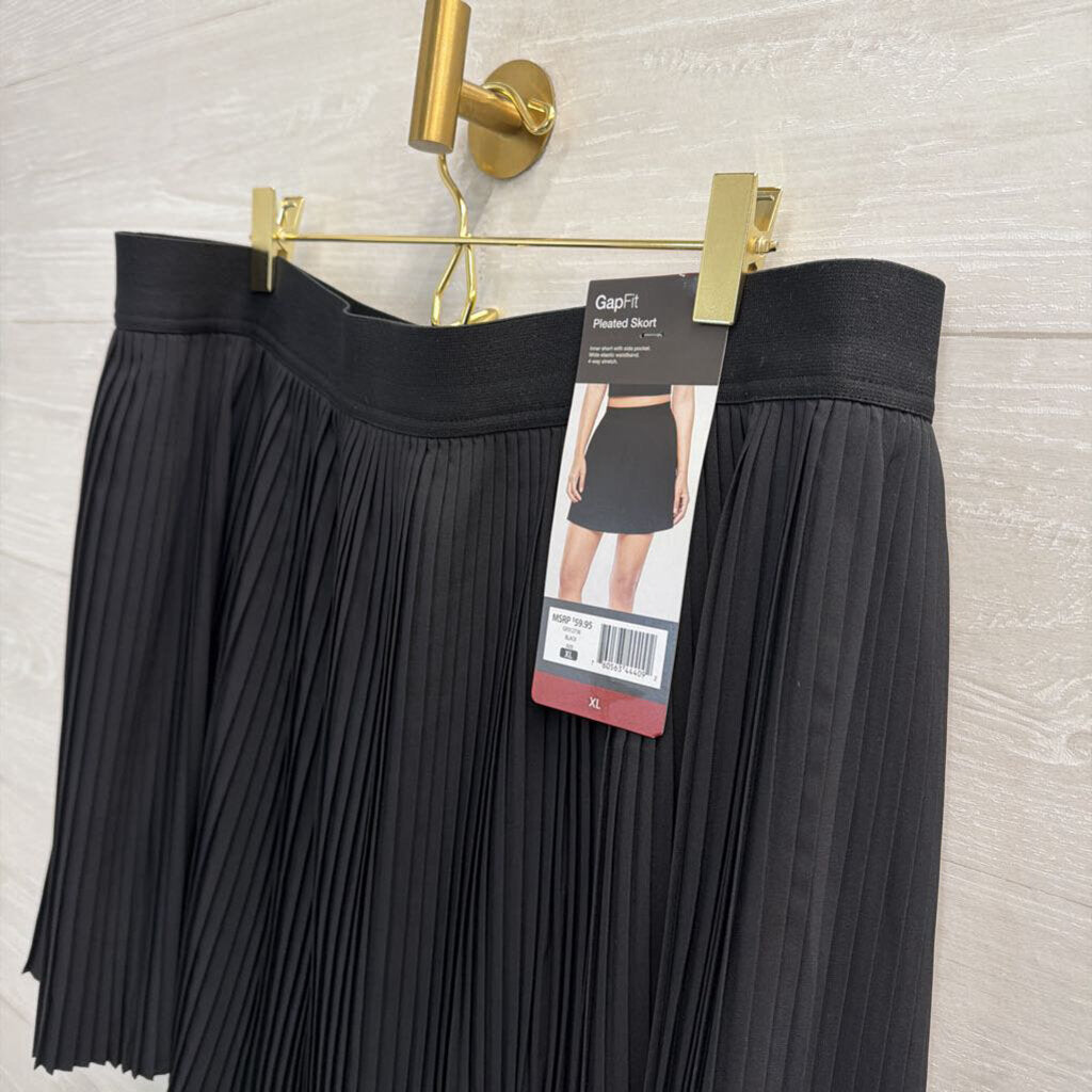 Gap Fit Black Pleated Athletic Skort Extra Large