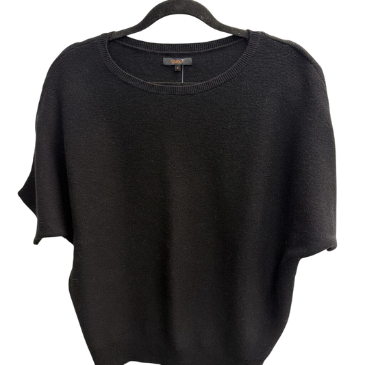 Quince Black Knit Short Sleeve Sweater Top Small