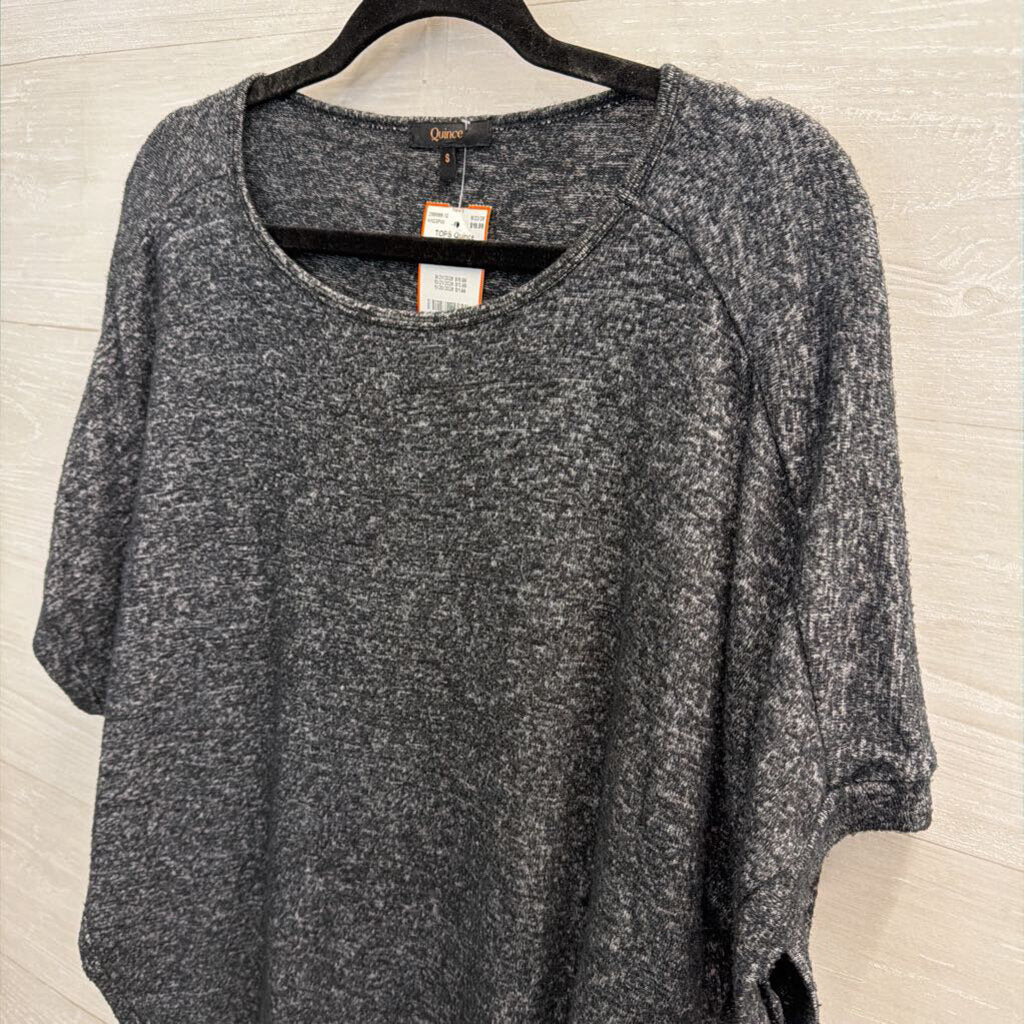Quince Grey Soft Short Sleeve Top Small