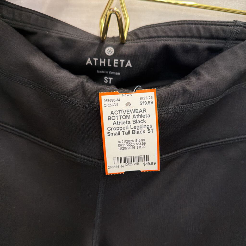 Athleta Black Cropped Leggings Small Tall