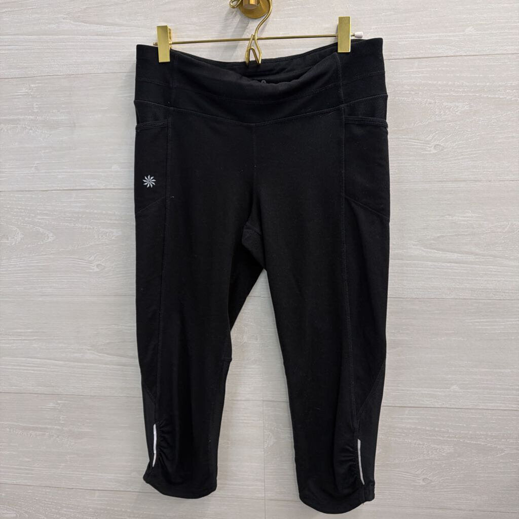 Athleta Black Cropped Leggings Small Tall