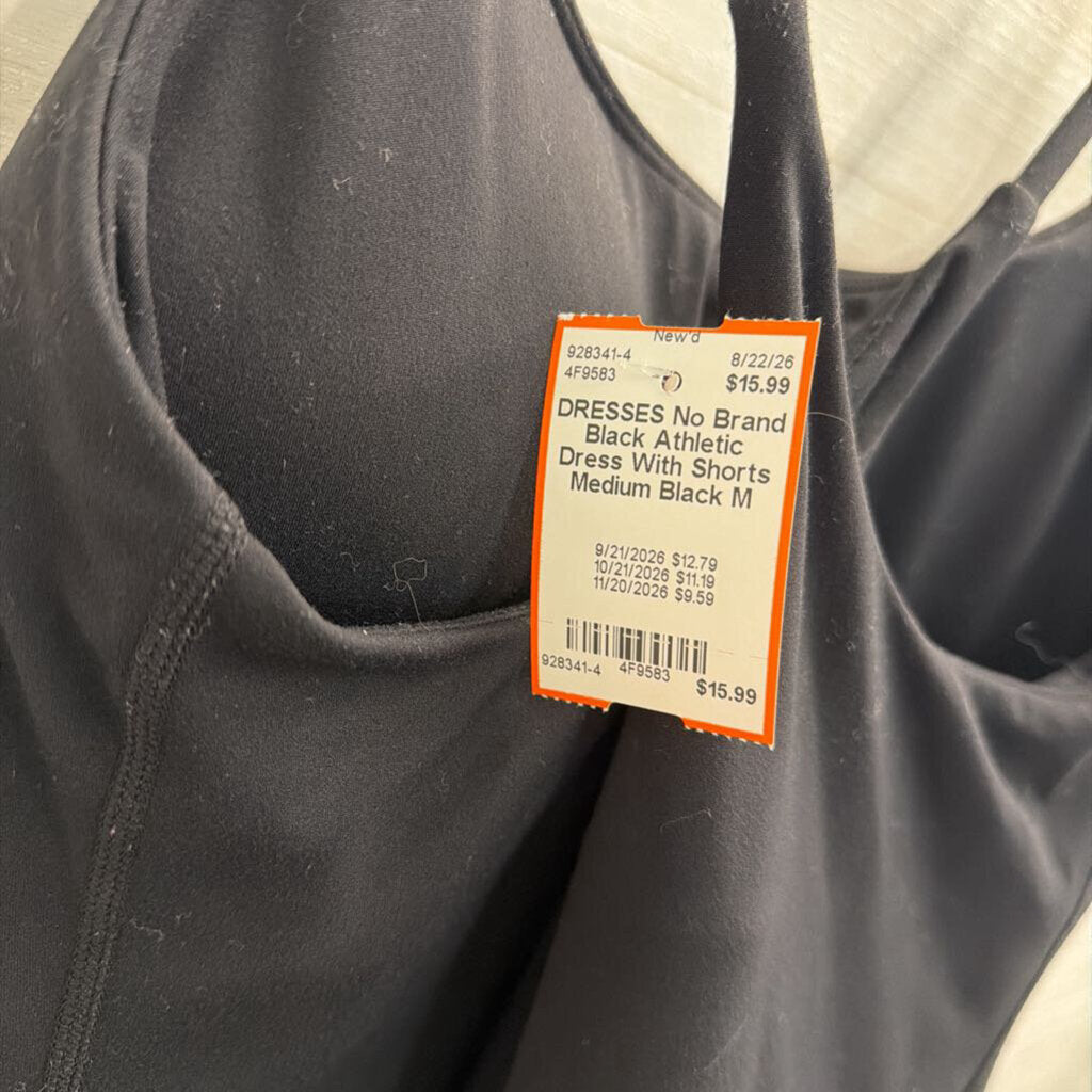 Black Athletic Dress With Shorts Medium
