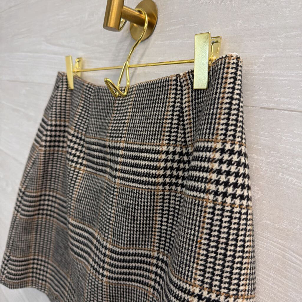 ASTR The Label Black/ Beige Houndstooth Mini Skirt Small