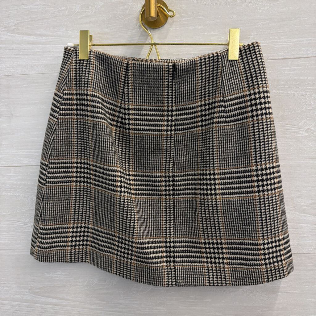 ASTR The Label Black/ Beige Houndstooth Mini Skirt Small