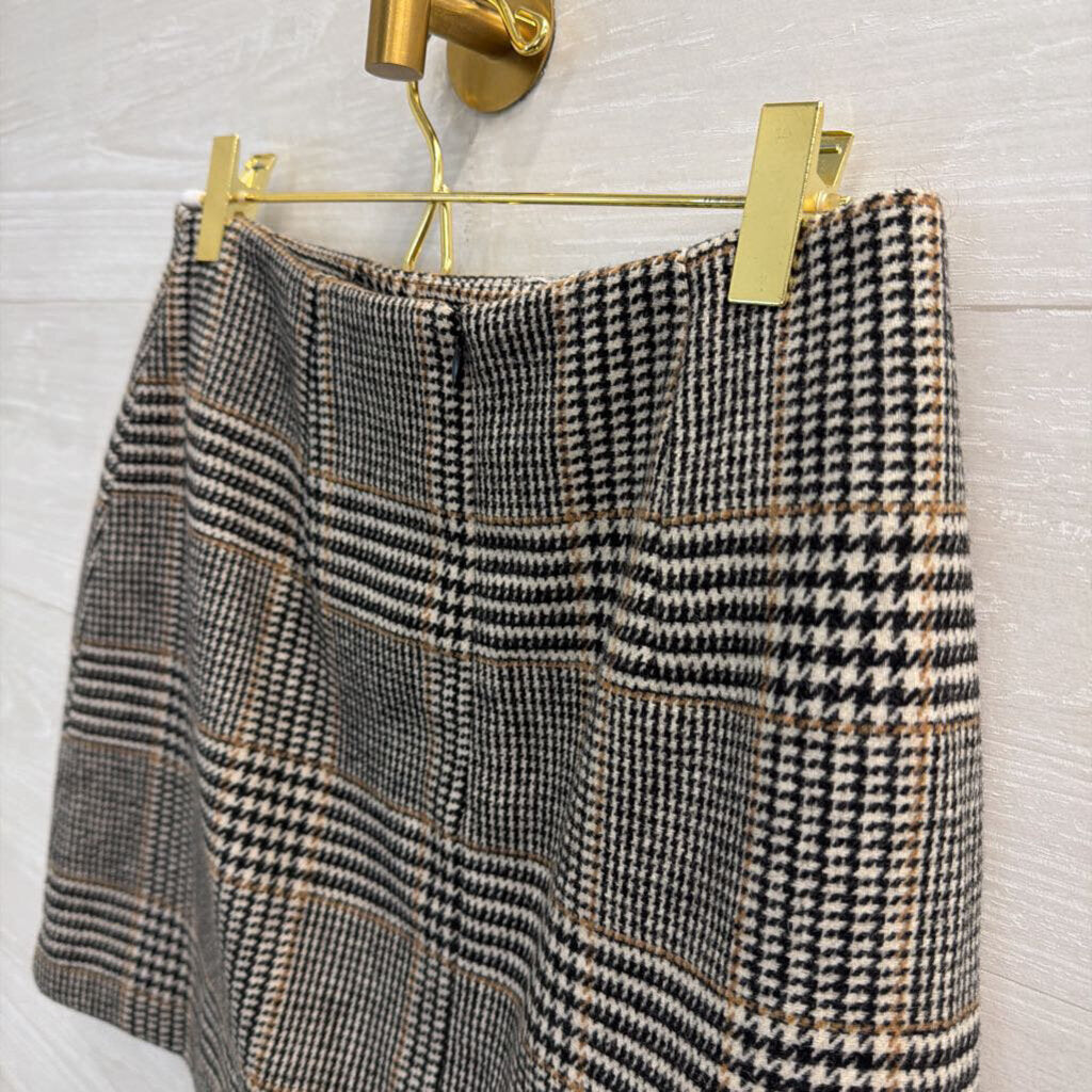 ASTR The Label Black/ Beige Houndstooth Mini Skirt Small