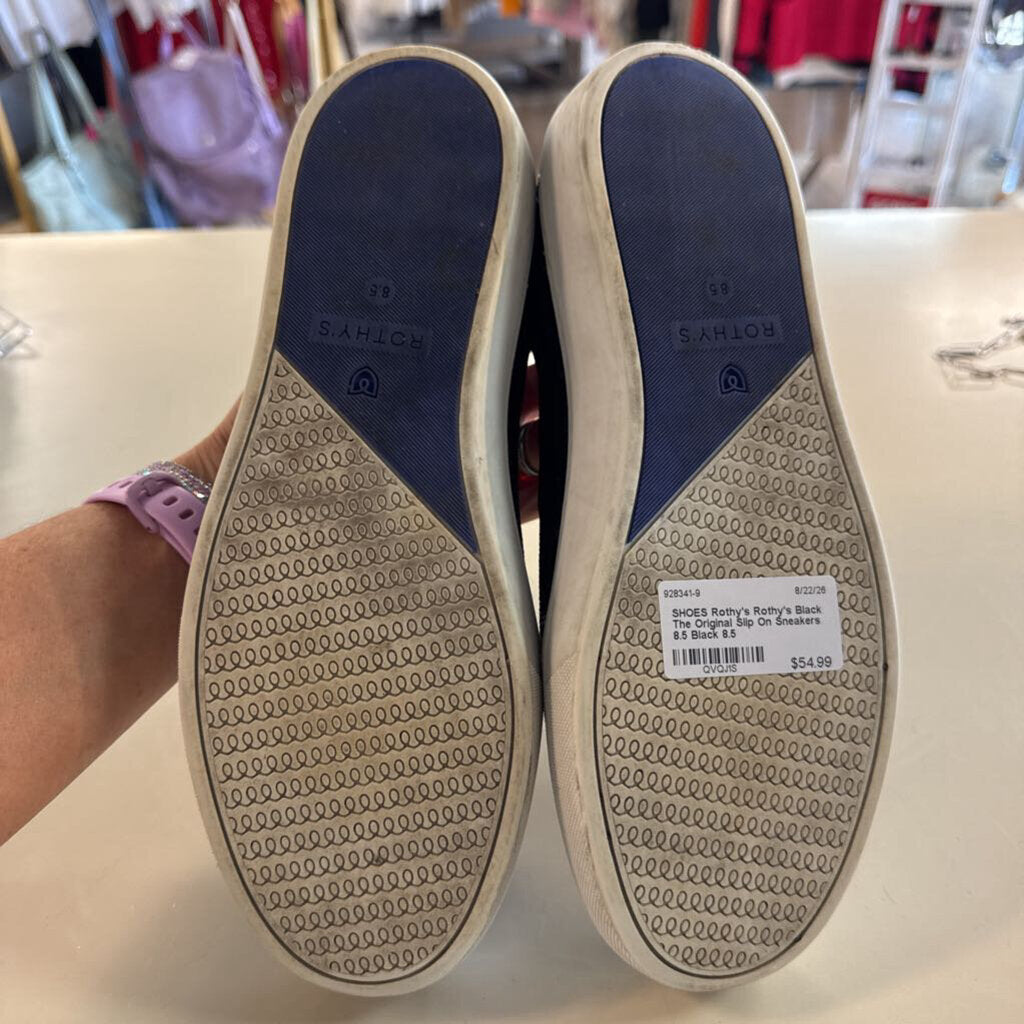 Rothy's Black The Original Slip On Sneakers 8.5