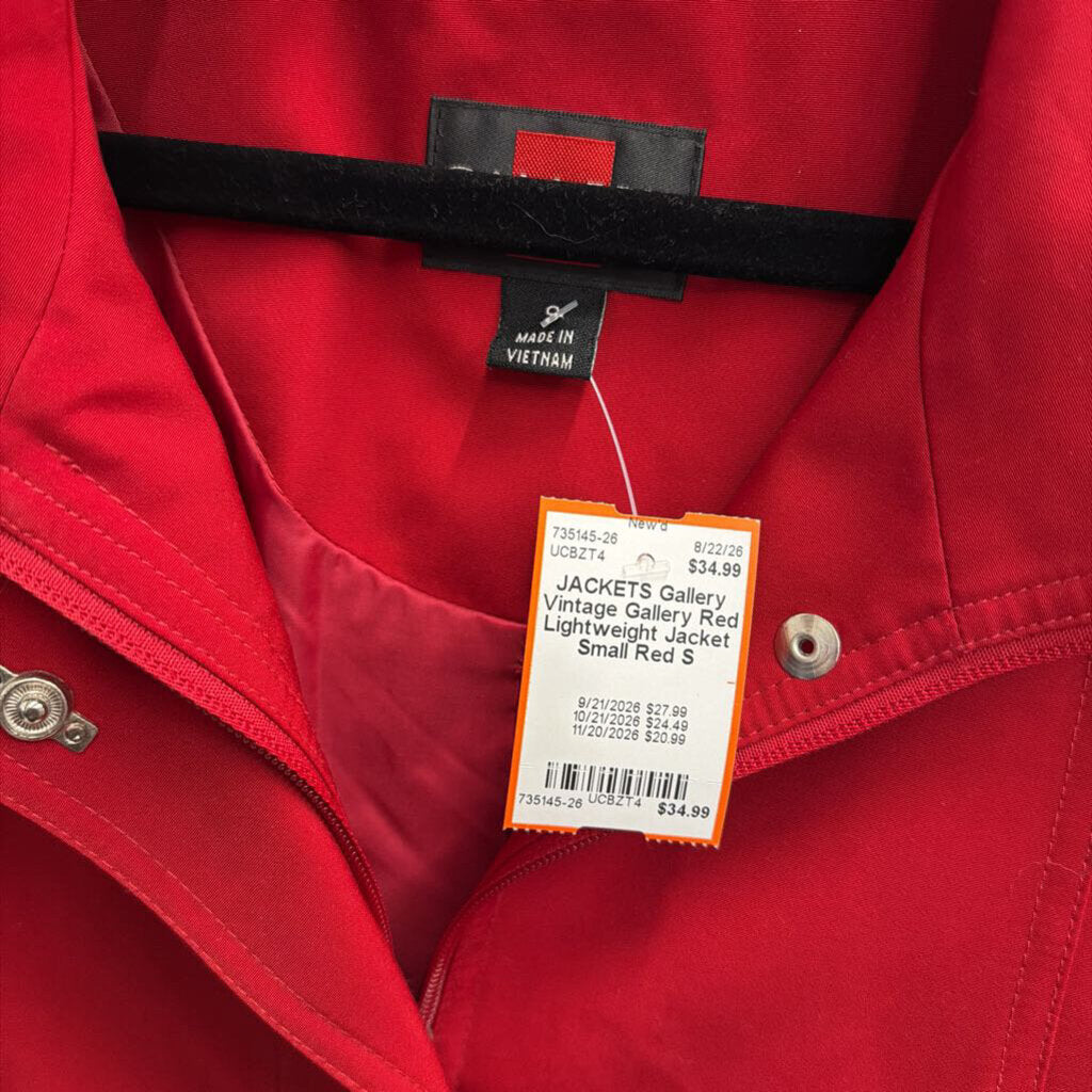 Vintage Gallery Red Lightweight Jacket Small