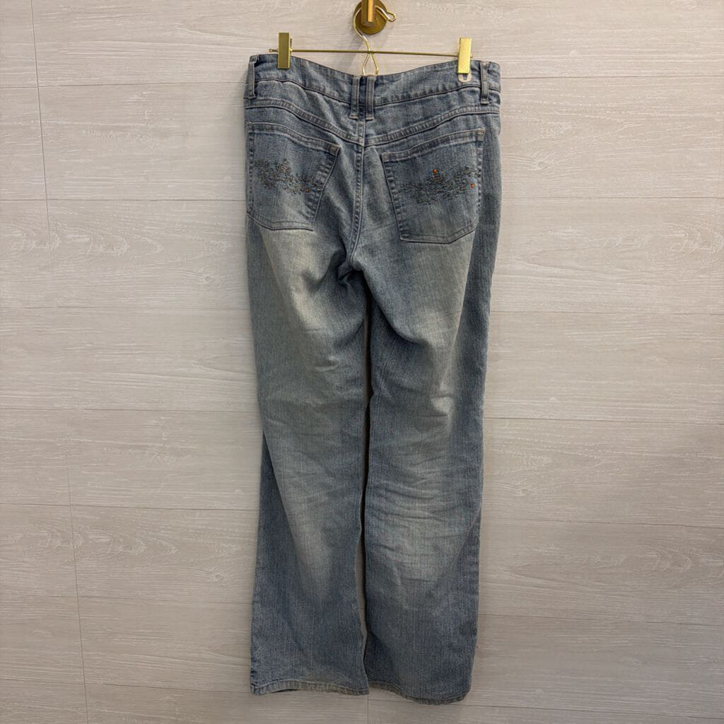 D Jeans Light Wash Embroidered Jeans 4