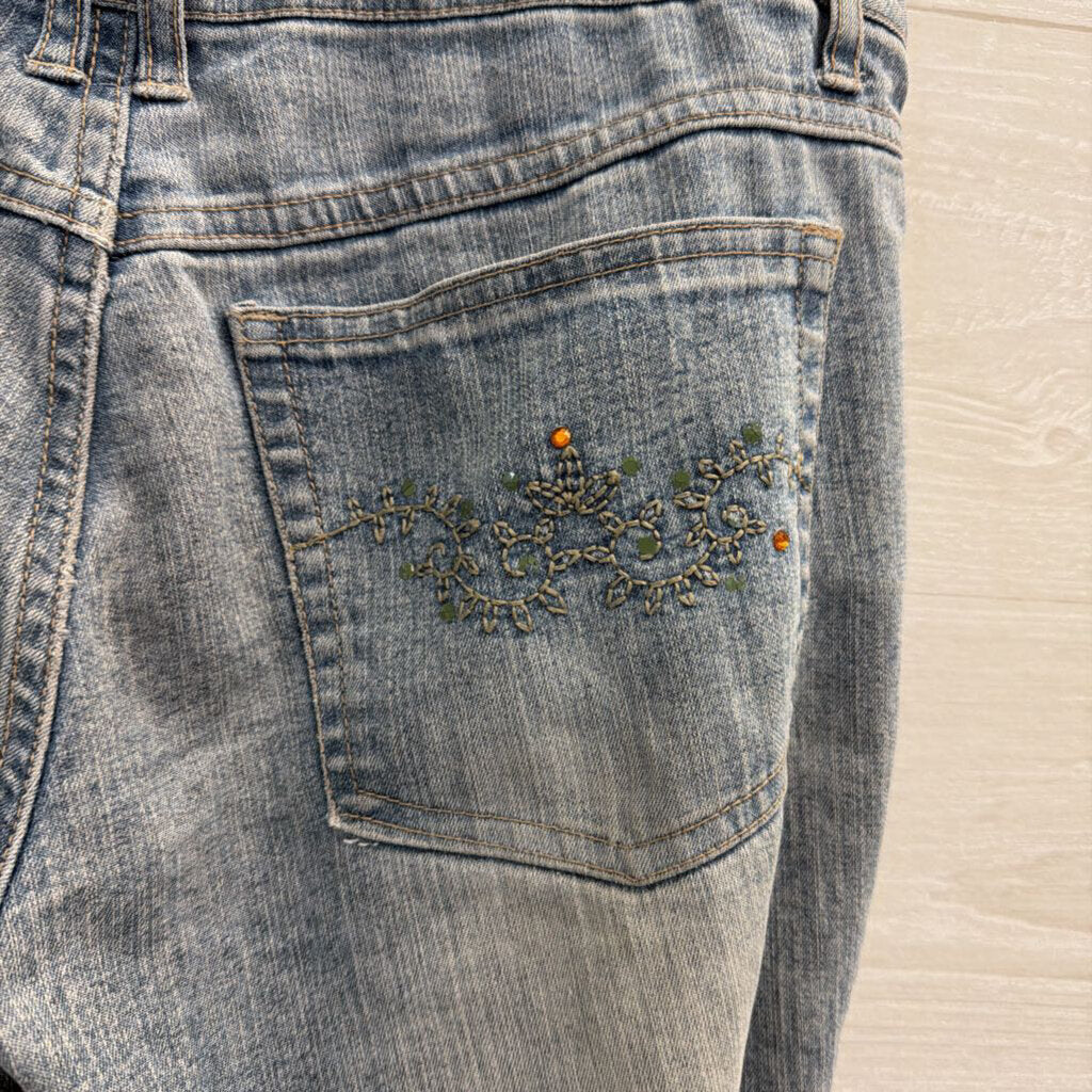 D Jeans Light Wash Embroidered Jeans 4