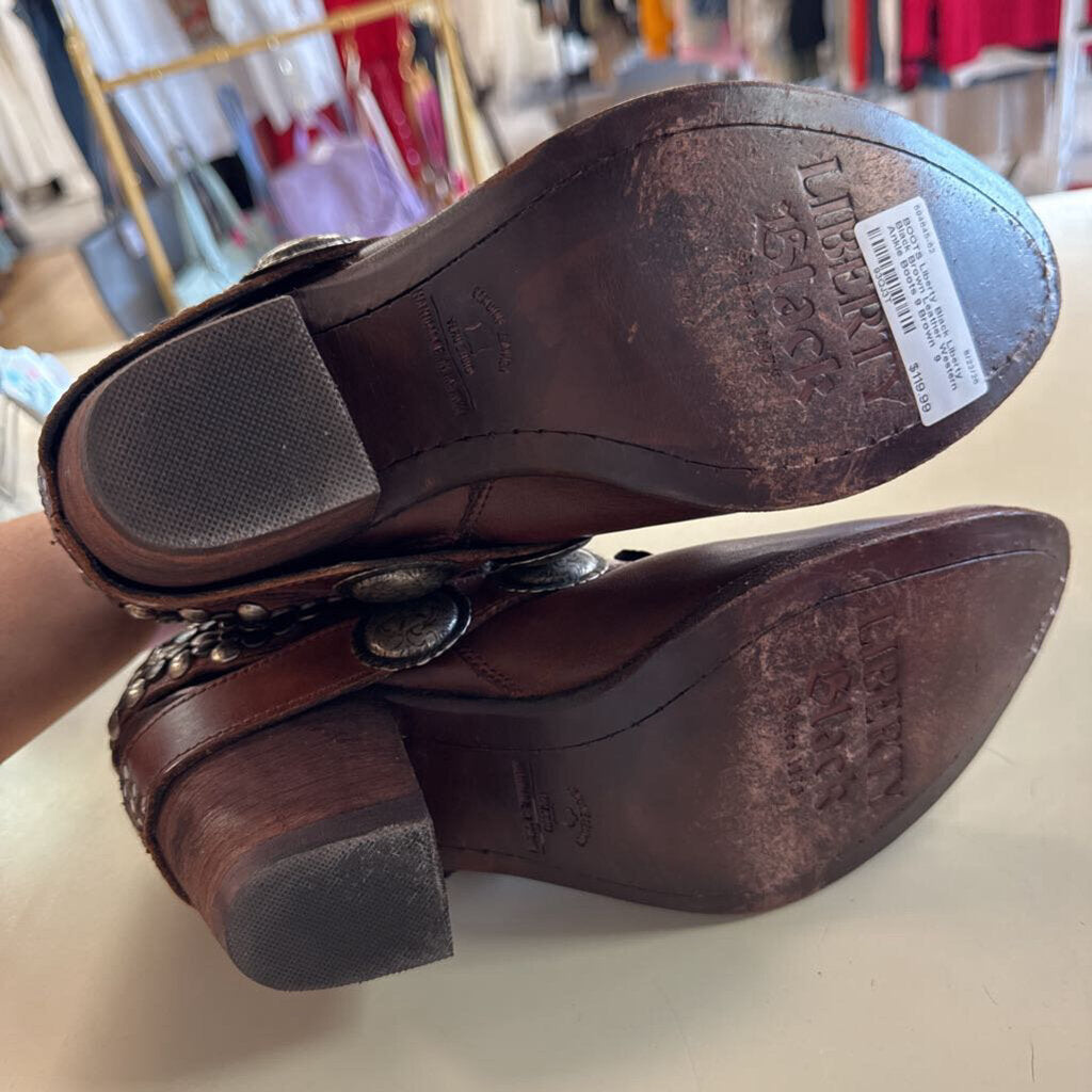 Liberty Black Brown Leather Western Ankle Boots 9