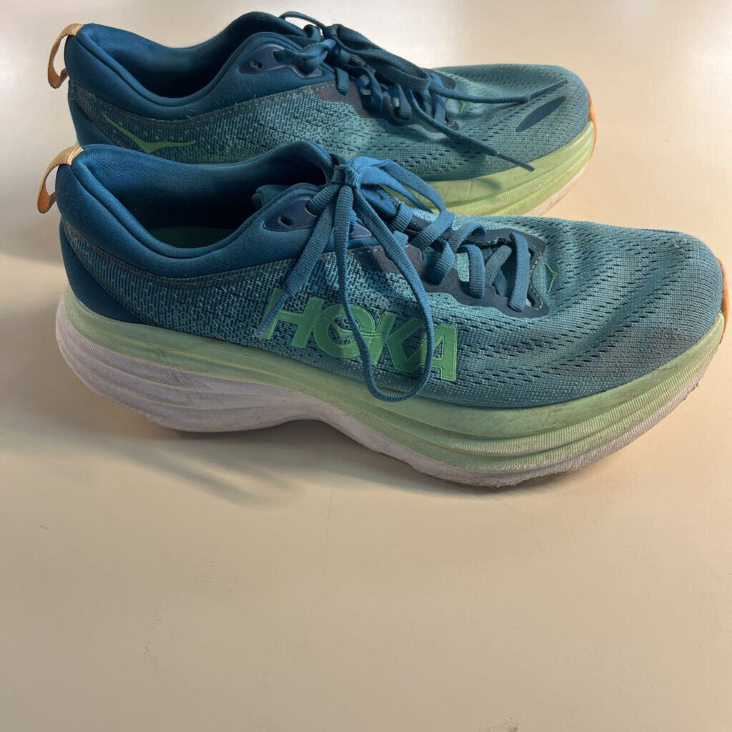 Hoka Blue/ Green Bondi 8 Sneakers 8