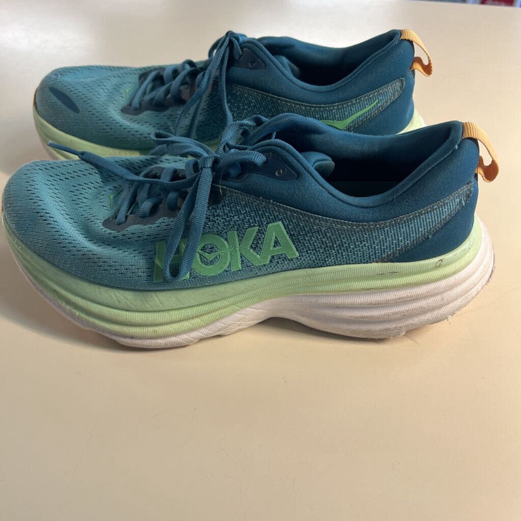 Hoka Blue/ Green Bondi 8 Sneakers 8