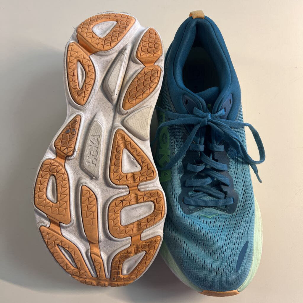 Hoka Blue/ Green Bondi 8 Sneakers 8