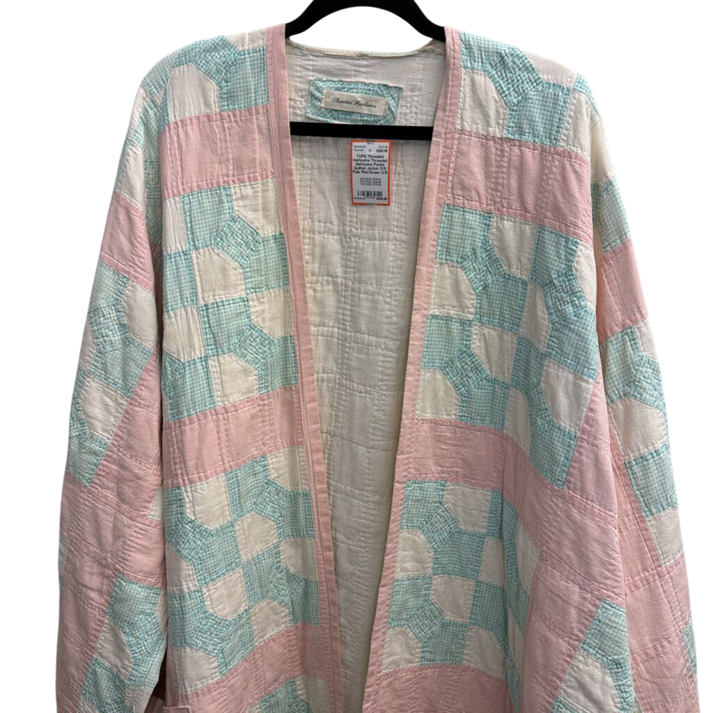 Threaded Heirlooms Pastel Quilted Jacket O/S