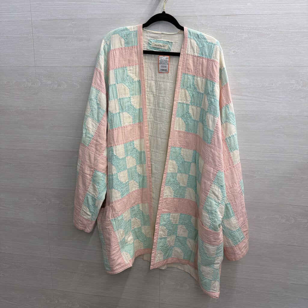 Threaded Heirlooms Pastel Quilted Jacket O/S